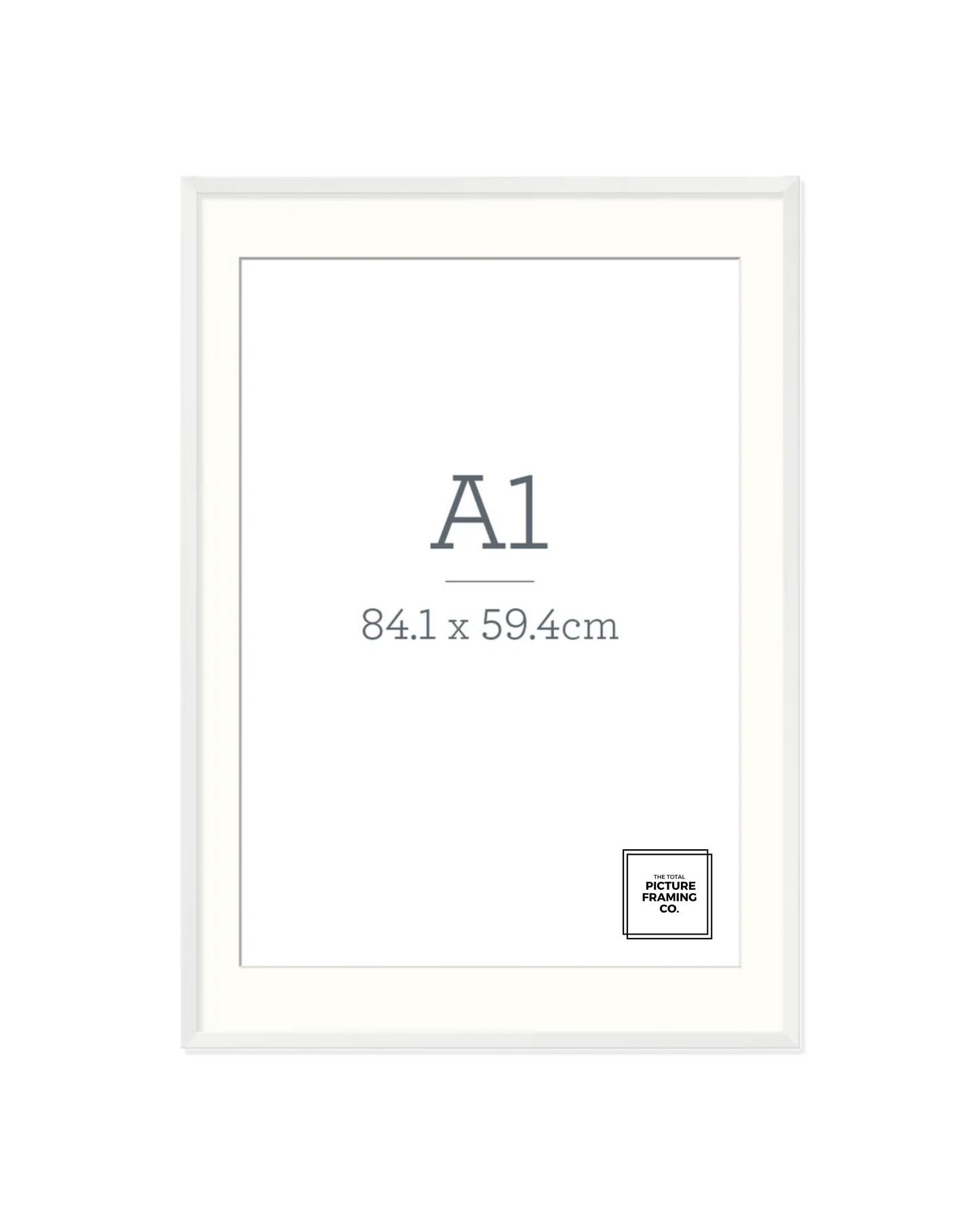 White Wooden Picture Frame for A1 Size Artwork