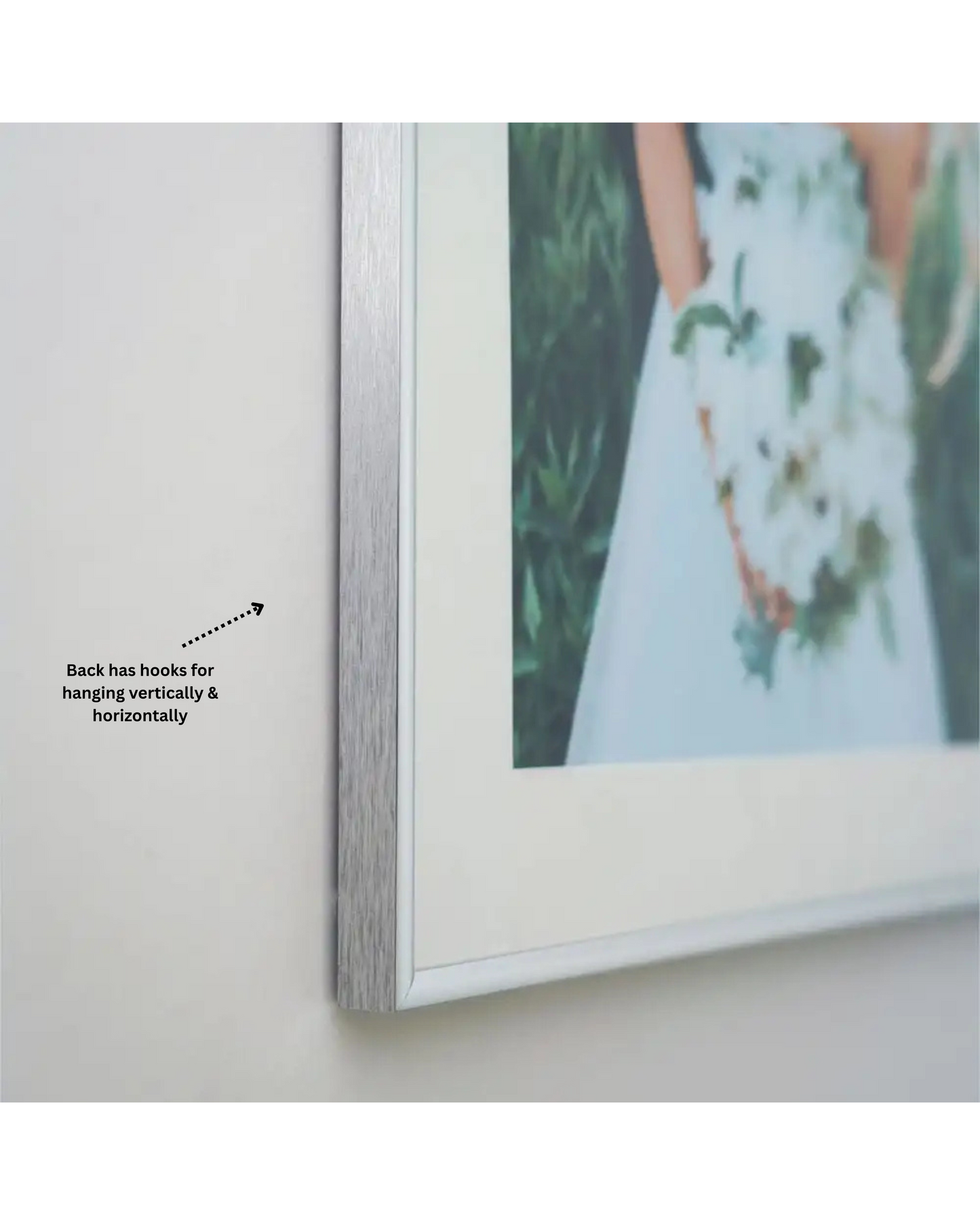 Silver Wooden Picture Frame for A2 Size Artwork