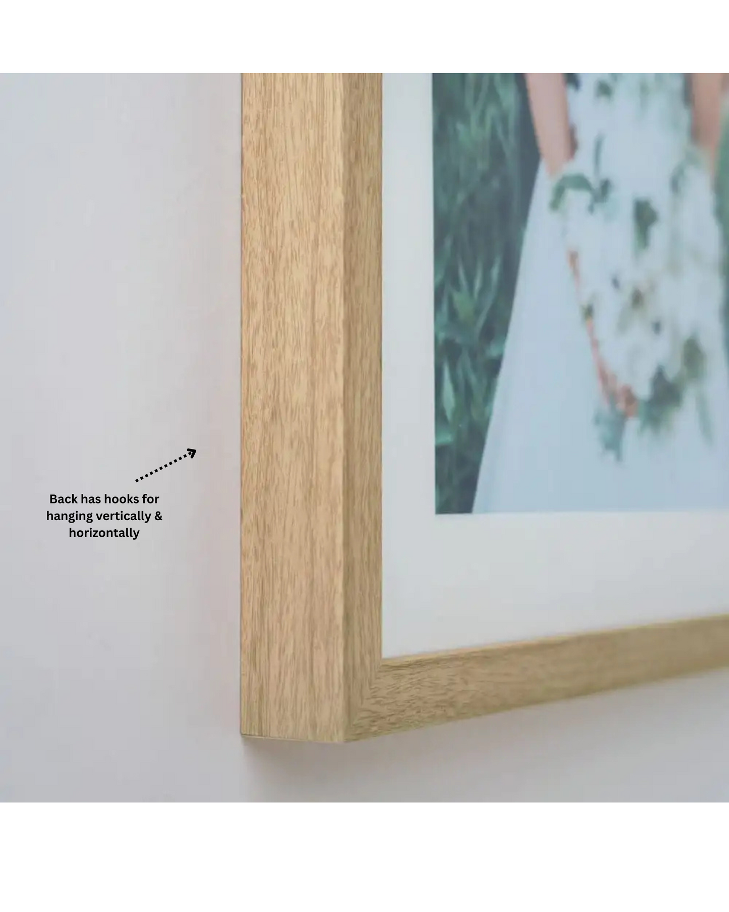 Natural Oak Wooden Picture Frame for A4 Size Artwork