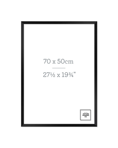 Black Wooden Picture Frame for 50x70cm Size Artwork