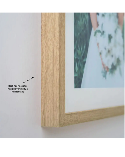 Natural Oak Wooden Picture Frame for 50x70cm Size Artwork