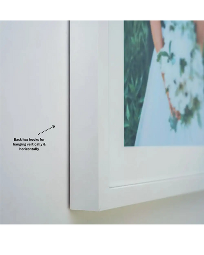 White Wooden Picture Frame for 50x70cm Size Artwork