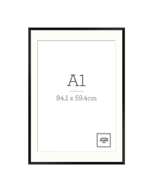 Black Wooden Picture Frame for A1 Size Artwork