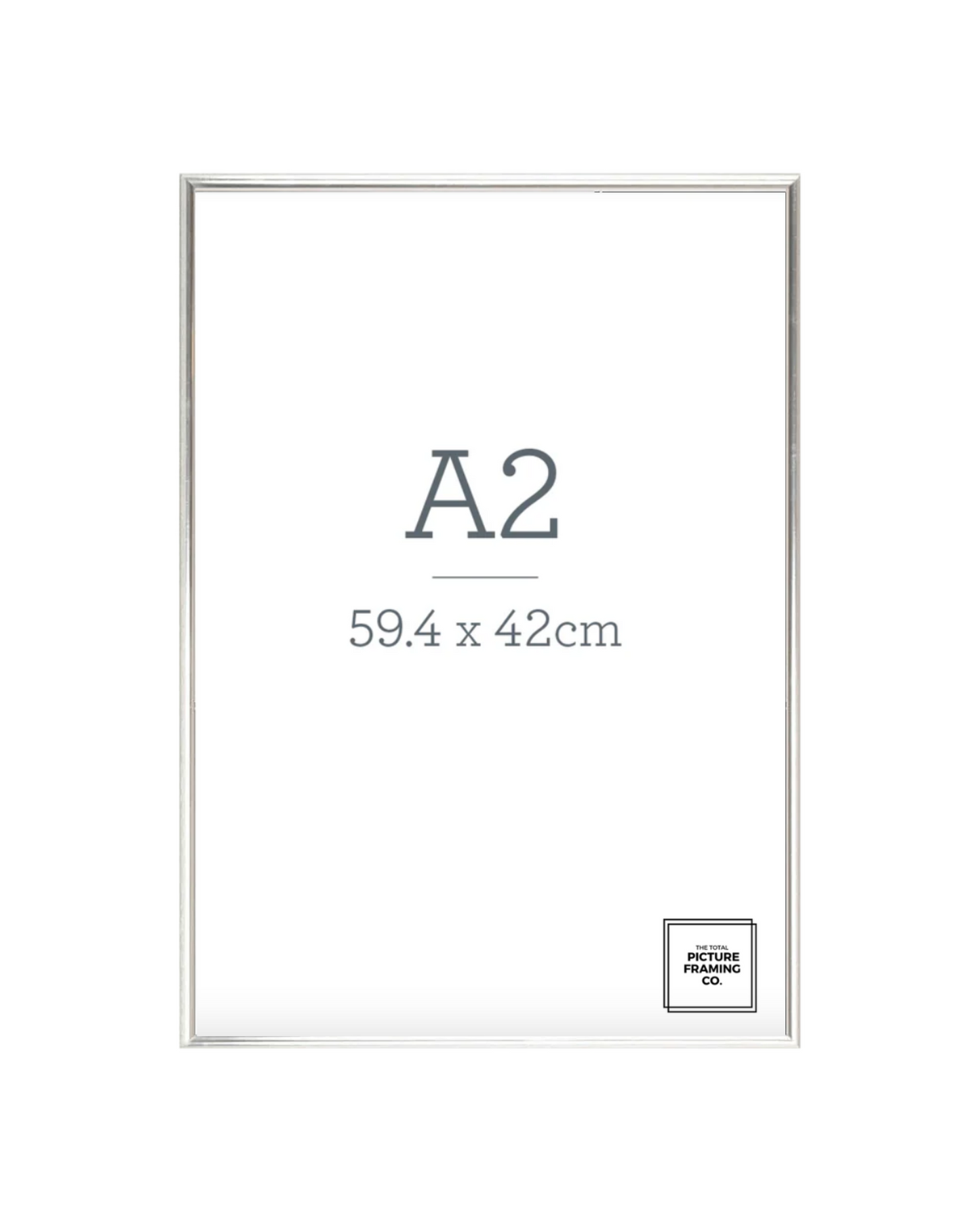 Silver Wooden Picture Frame for A2 Size Artwork