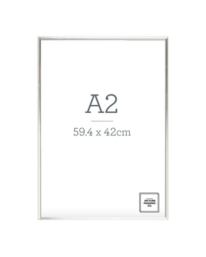 Silver Wooden Picture Frame for A2 Size Artwork