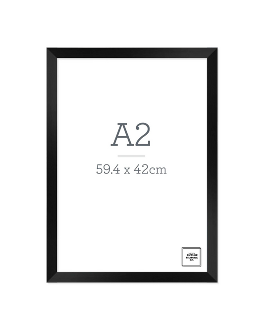 Black Wooden Picture Frame for A2 Size Artwork