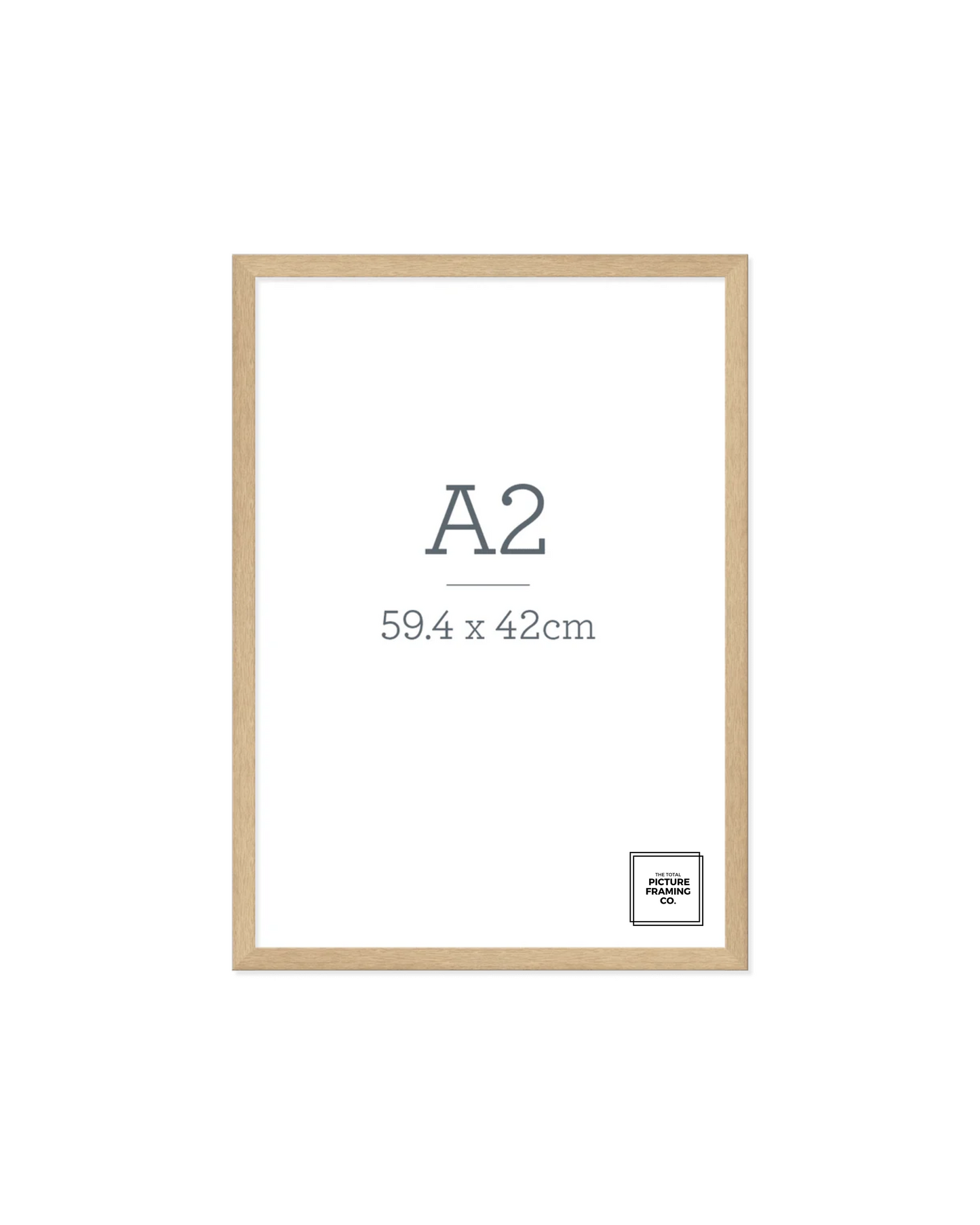 Natural Oak  Wooden Picture Frame for A2 Size Artwork