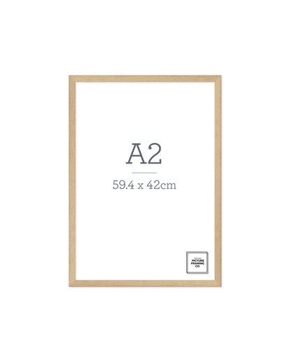 Natural Oak  Wooden Picture Frame for A2 Size Artwork