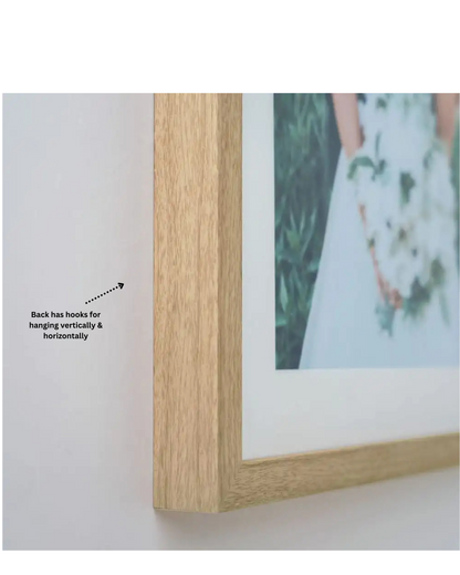 Natural Oak  Wooden Picture Frame for A2 Size Artwork