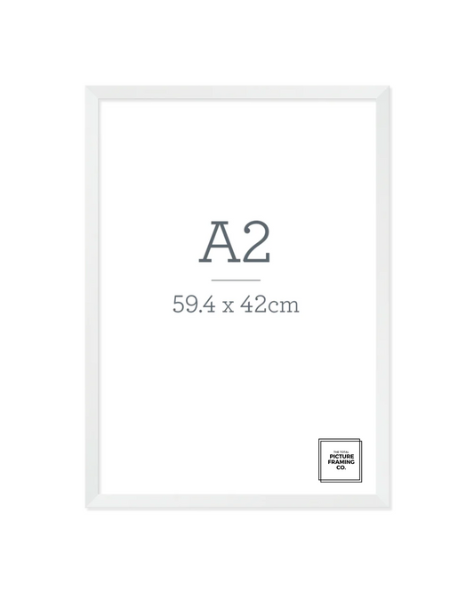 White Wooden Picture Frame for A2 Size Artwork