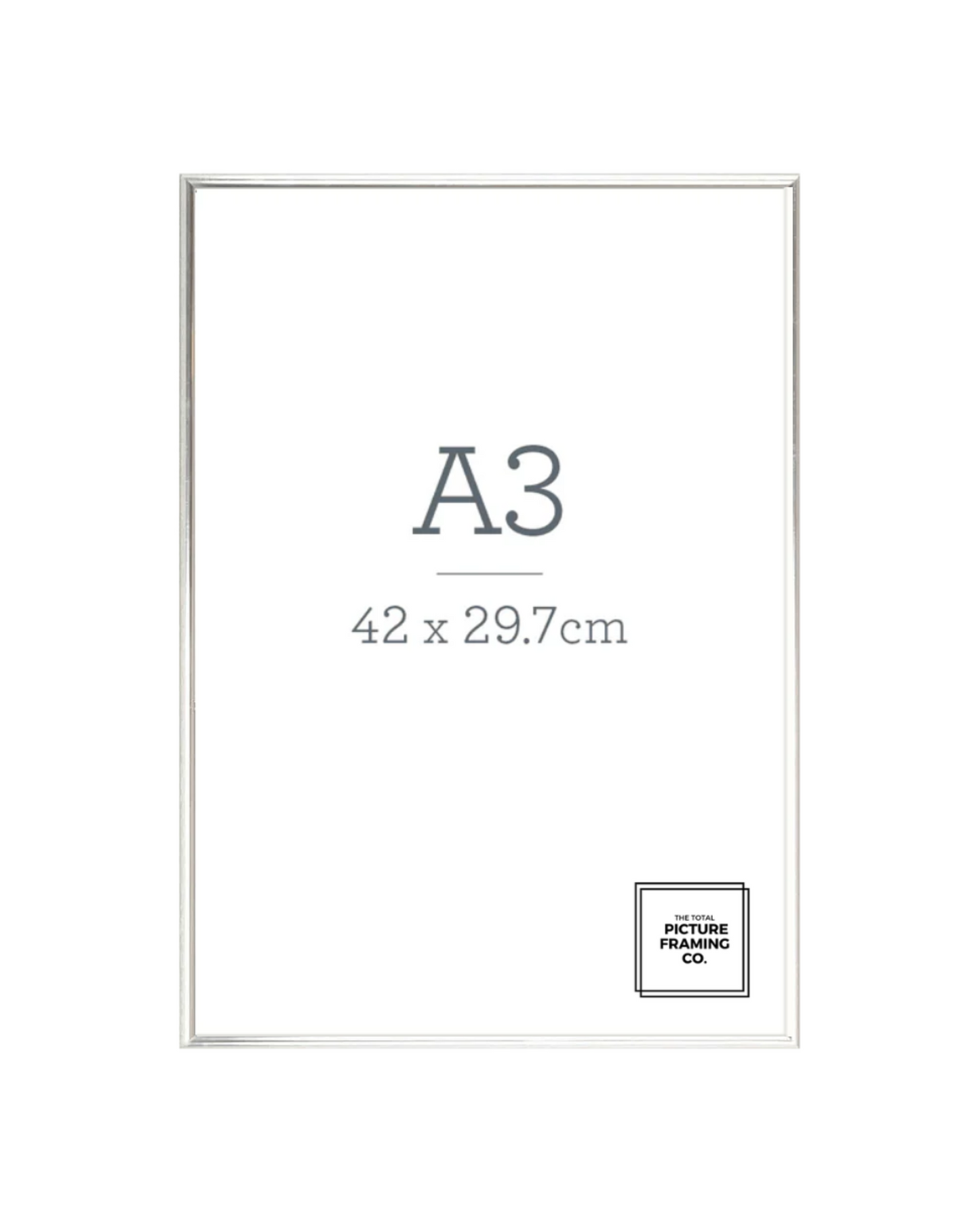 Silver Wooden Picture Frame for A3 Size Artwork