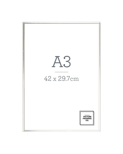 Silver Wooden Picture Frame for A3 Size Artwork