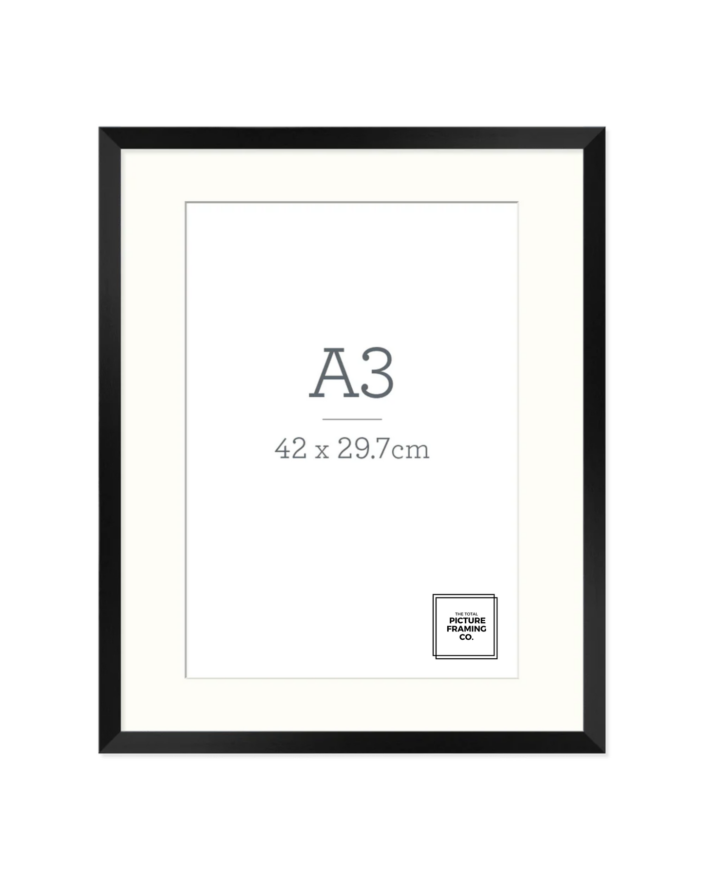 Black Wooden Picture Frame for A3 Size Artwork