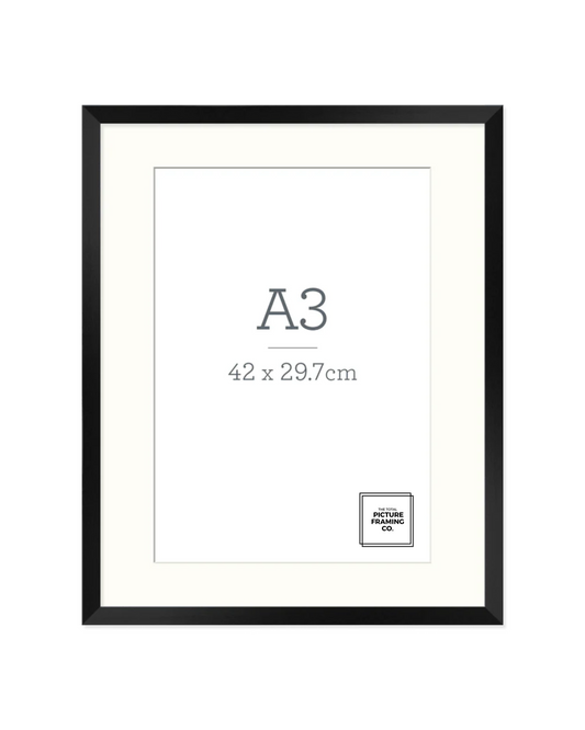 Black Wooden Picture Frame for A3 Size Artwork