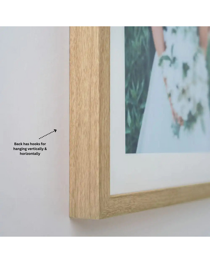 Natural Oak Wooden Picture Frame for A3 Size Artwork