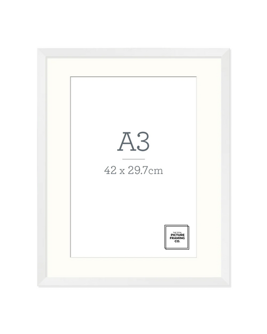 White Wooden Picture Frame for A3 Size Artwork