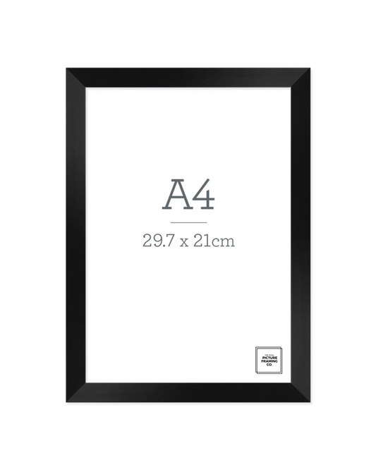 Black Wooden Picture Frame for A4 Size Artwork