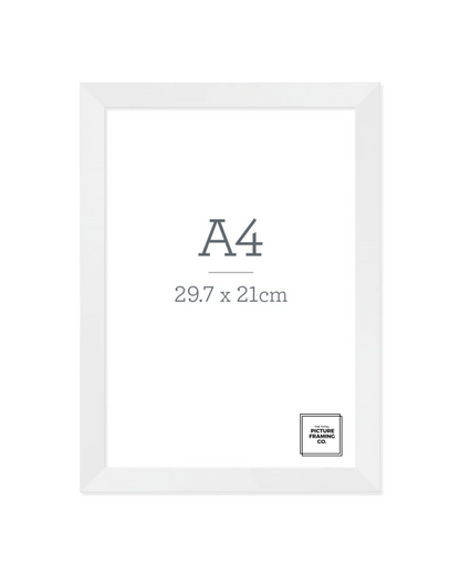 White Wooden Picture Frame for A4 Size Artwork
