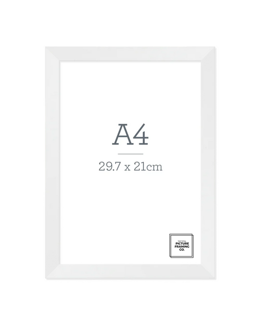 White Wooden Picture Frame for A4 Size Artwork